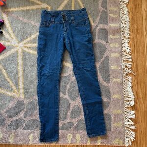 Wax Jean Dark Blue Skinny High-Rise Jeans